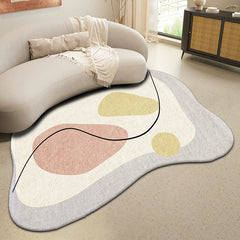 Nordic Style Faux Cashmere Area Rug with Gradient Design