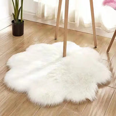NG Cloud Shape Faux Wool Area Rug for Living Room