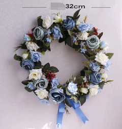 Realistic Silk Rose Wreath for Home Decor