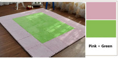 10pcs Color Block Plush Shaggy Rugs for Home Decor