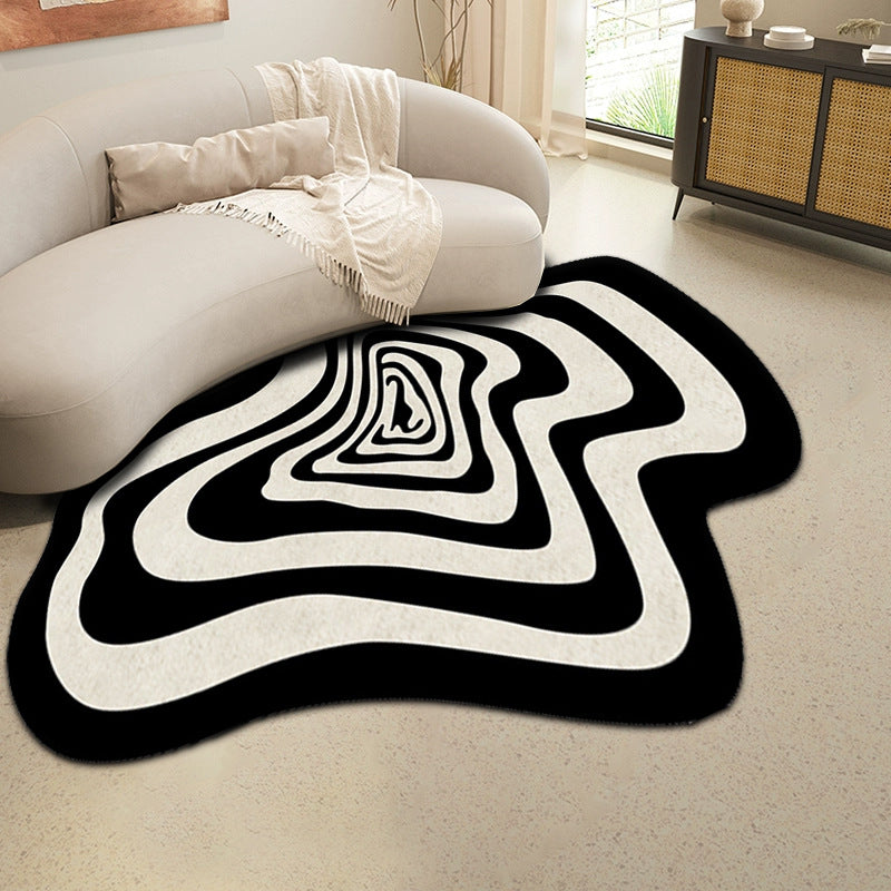 Nordic Style Faux Cashmere Area Rug with Gradient Design