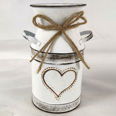 Heart-Shaped Flower Vase - Metal Floral Arrangement Pot