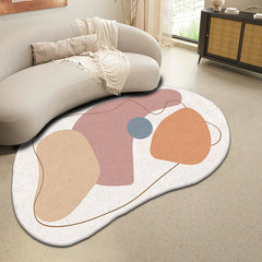 Nordic Style Faux Cashmere Area Rug with Gradient Design