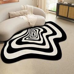 Nordic Style Faux Cashmere Area Rug with Gradient Design