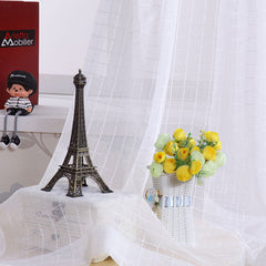 Simple Modern Fishbone Sheer Fabric for Home Décor