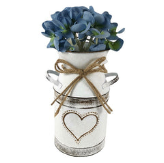 Heart-Shaped Flower Vase - Metal Floral Arrangement Pot