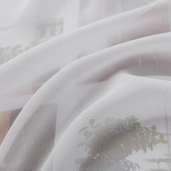 Simple Modern Fishbone Sheer Fabric for Home Décor