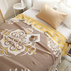 New Cotton Tassel Blanket for All Seasons (Double/Sofa)