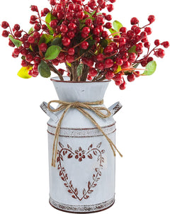 Heart-Shaped Flower Vase - Metal Floral Arrangement Pot