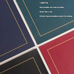 Faux Leather Waterproof Table Mat for Nordic Style Dining