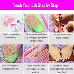 Diamond Painting Kit - DIY 5D Tiger Cat Art (11.8x15.7in)