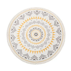 Bohemian Round Indoor Rug - Soft Washable Area Mat