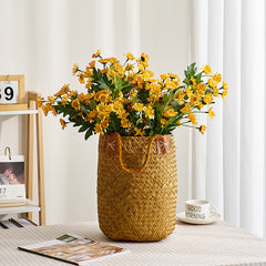 Handwoven Rattan Flower Basket for Creative Decor