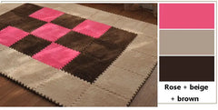 10pcs Color Block Plush Shaggy Rugs for Home Decor