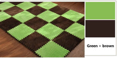 10pcs Color Block Plush Shaggy Rugs for Home Decor
