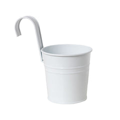 Detachable Double Hook Oval Metal Planter for Balcony