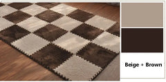 10pcs Color Block Plush Shaggy Rugs for Home Decor
