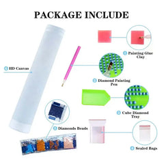 Diamond Painting Kit - DIY 5D Tiger Cat Art (11.8x15.7in)