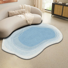Nordic Style Faux Cashmere Area Rug with Gradient Design
