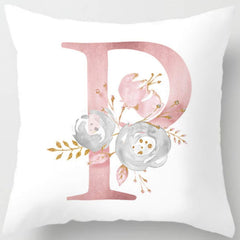26 Letters Printed Pillowcase