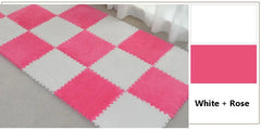 10pcs Color Block Plush Shaggy Rugs for Home Decor